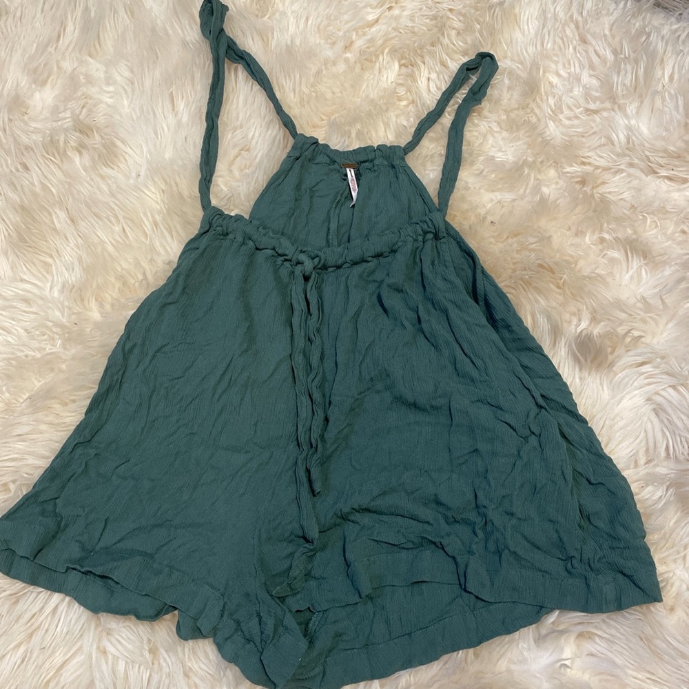 small teal free people romper